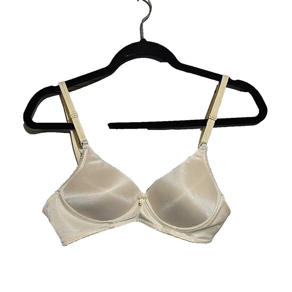 Enhance‎ Yellow Satin Comfort Adjustable Straps T-Shirt Bra Size 36A